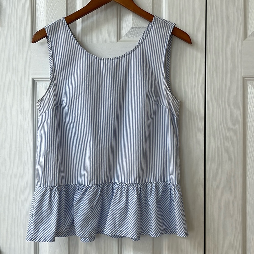 J..Crew reversible ruffle hem sleeveless top